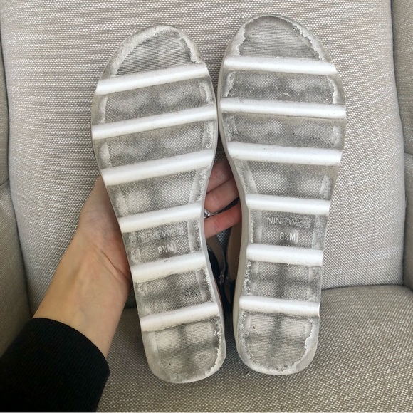 Nine West Bounce Leopard Print Ankle Wrap With Buckle Sandals Size 8.5 - Picture 10 of 11